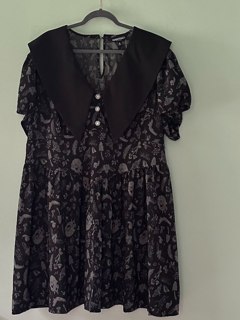 NWT Torrid Nightfall Collared Mini Dress-Reincarnate Black-Size 26